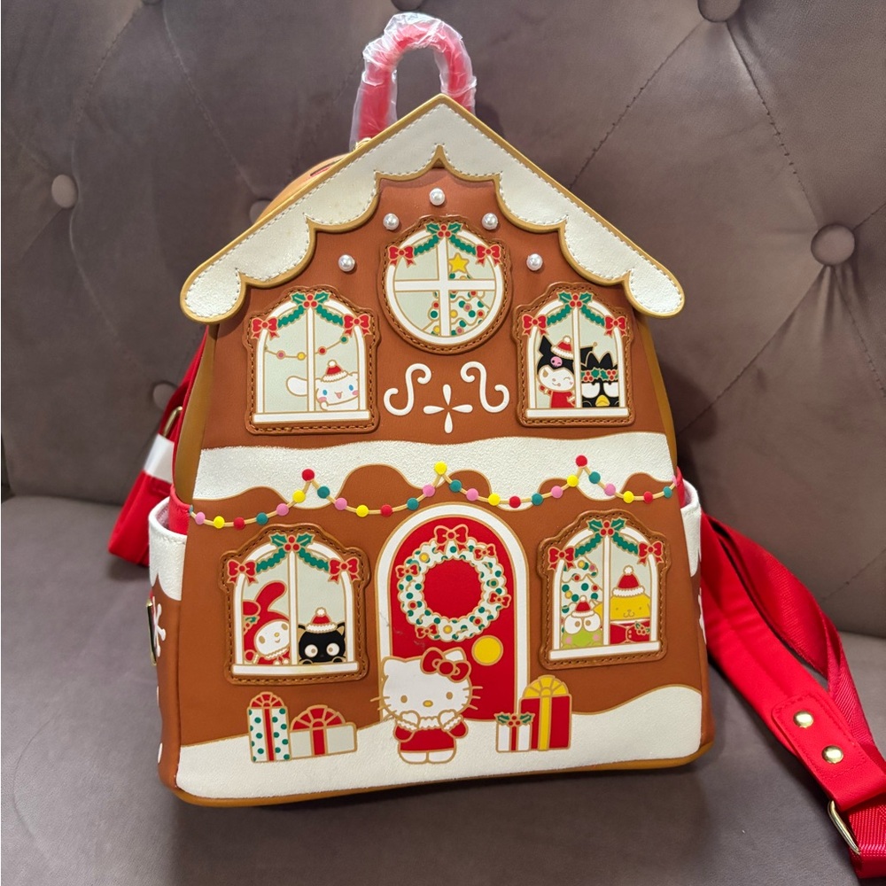Hello kitty and friends loungefly gingerbread house christmas